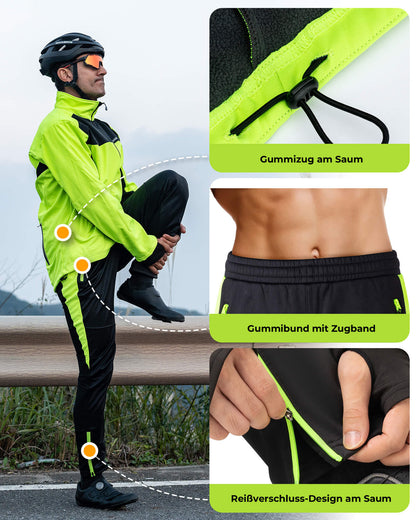Cycling Jacket & Pants Winter Cycling Suit Bright Green ROCKBROS