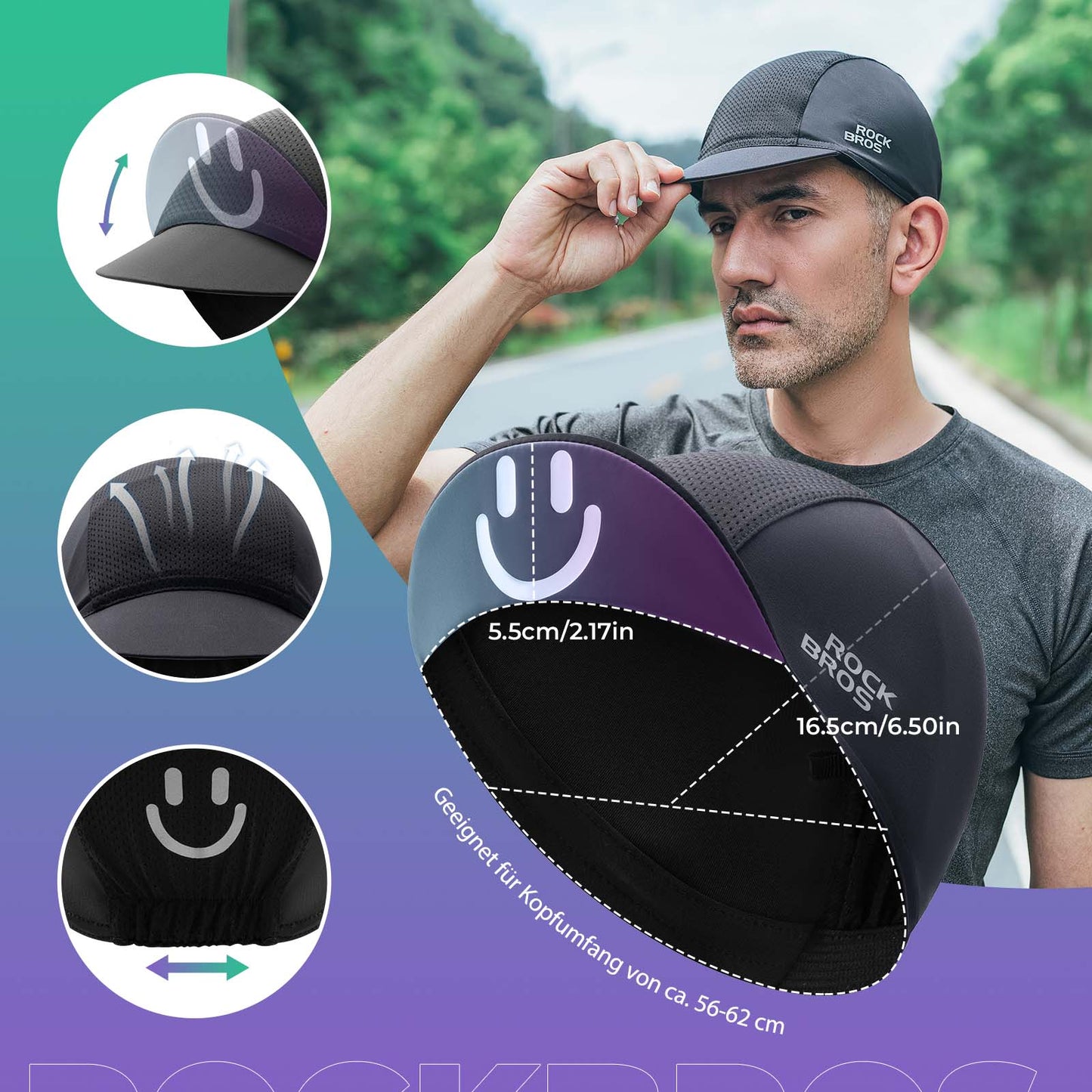 Summer cycling cap, anti-sweat, lightweight cycling cap, unisex, ROCKBROS