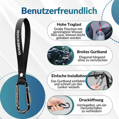 Multifunctional bicycle carabiner hook with durable strap ROCKBROS