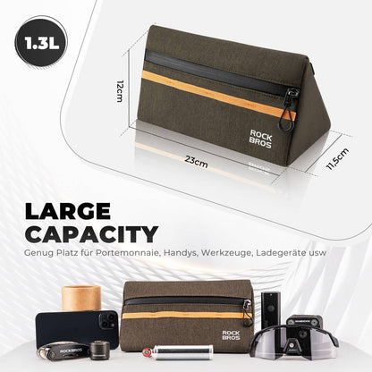 Bicycle handlebar bag, bicycle bag, bicycle basket, 6 colors, approx. 1.3L, ROCKBROS