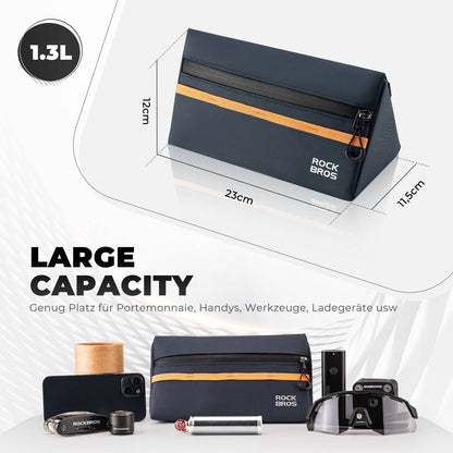 Bicycle handlebar bag, bicycle bag, bicycle basket, 6 colors, approx. 1.3L, ROCKBROS