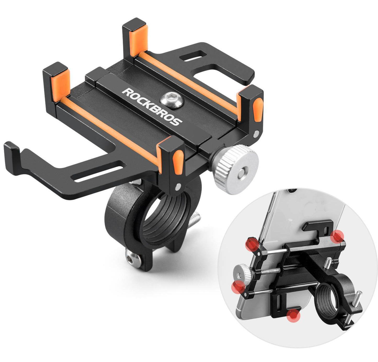 Bicycle/Motorcycle Phone Mount with 360° Rotation Clip ROCKBROS