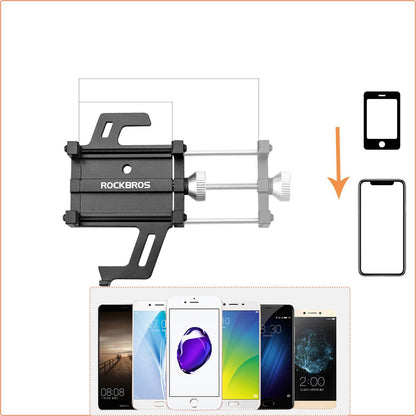 Bicycle/Motorcycle Phone Mount with 360° Rotation Clip ROCKBROS