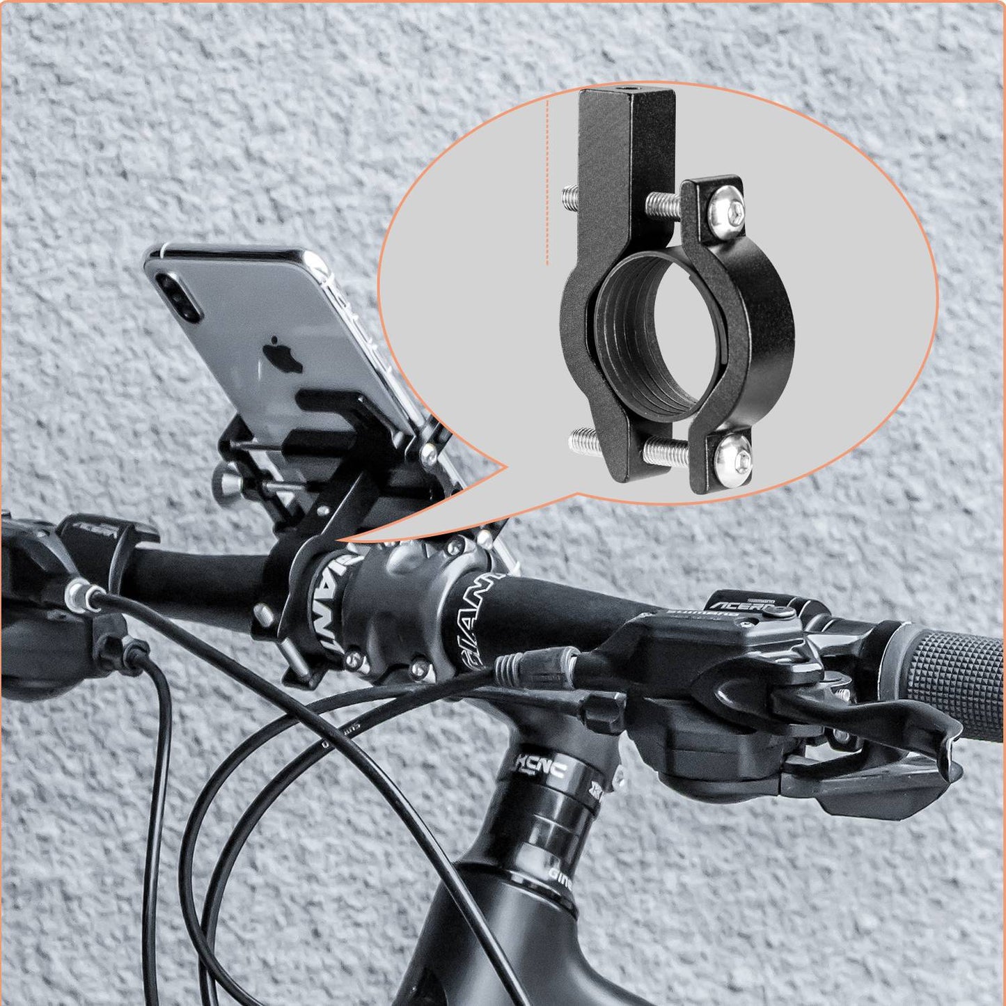 Bicycle/Motorcycle Phone Mount with 360° Rotation Clip ROCKBROS