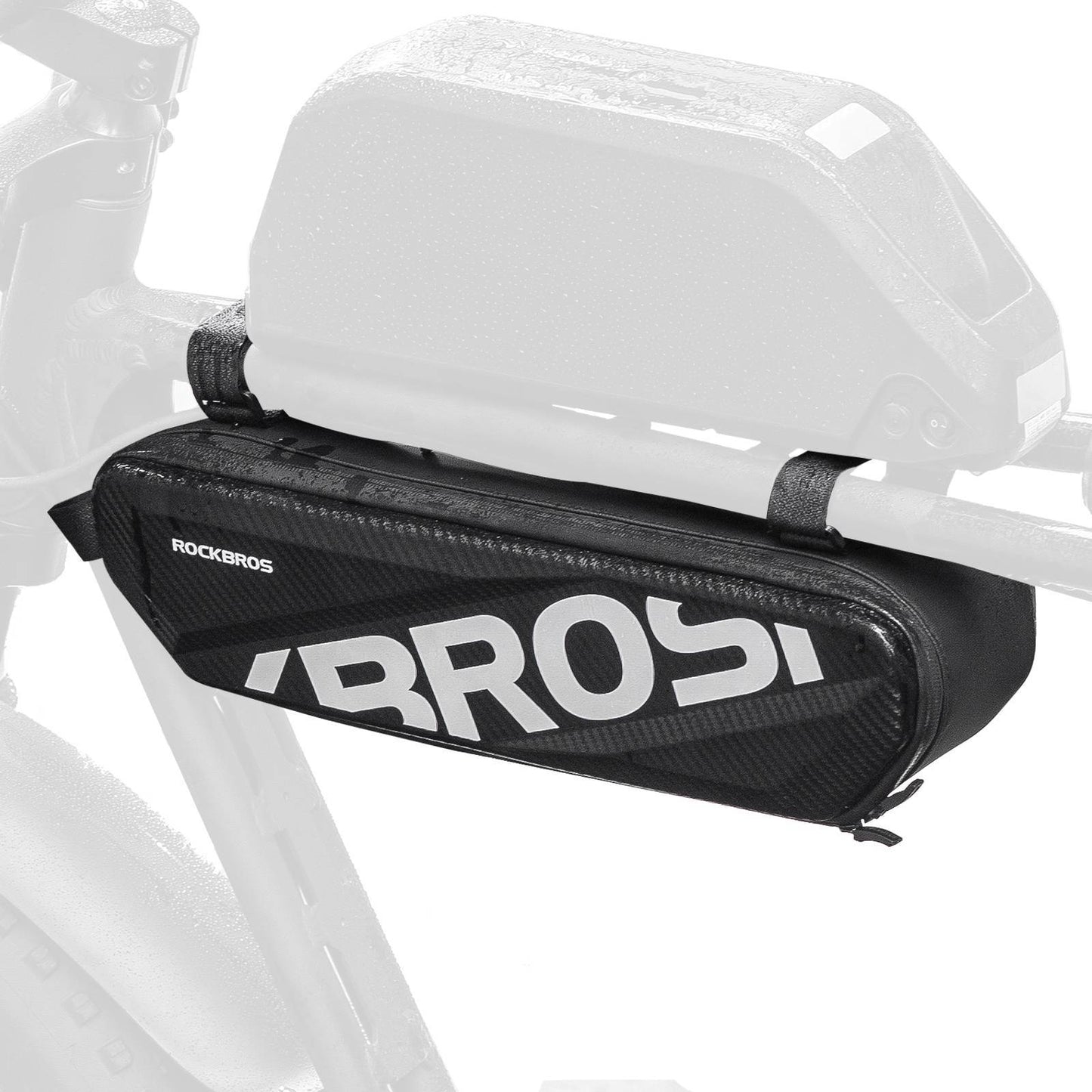 Bicycle Frame Bag Waterproof Top Tube Bag 4.5L Black ROCKBROS