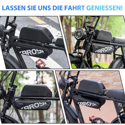 Bicycle Frame Bag Waterproof Top Tube Bag 4.5L Black ROCKBROS