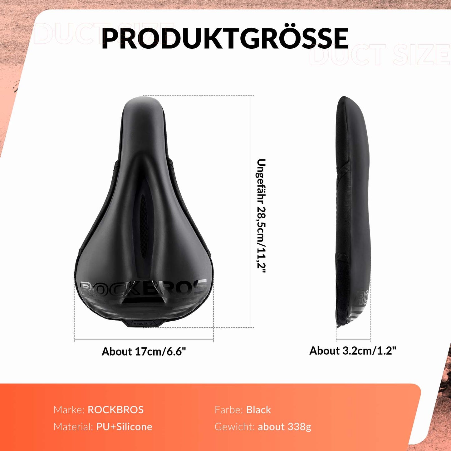 Bicycle Saddle Cover Gel Padded Soft Bicycle Seat Cover ROCKBROS