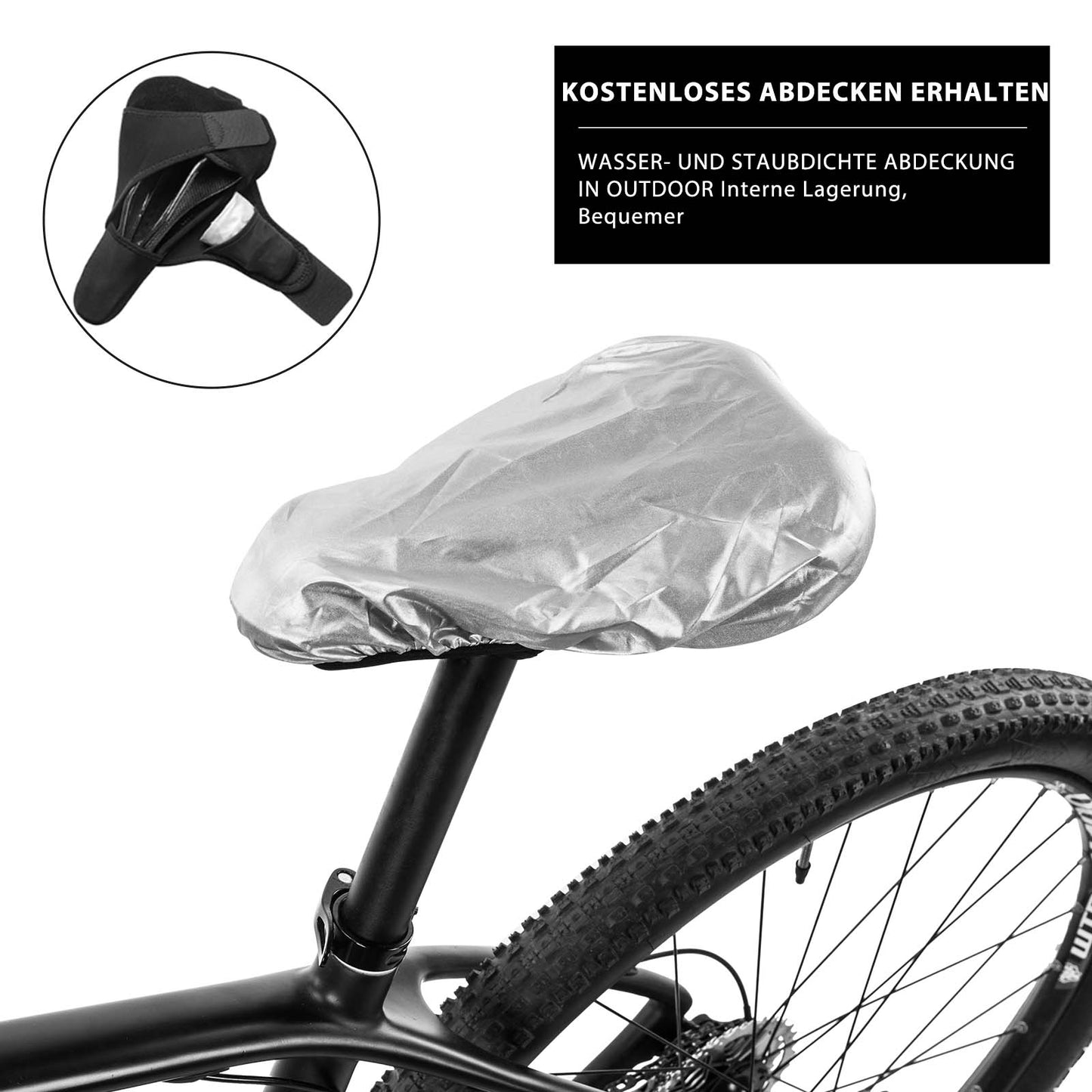 Bicycle Saddle Cover Gel Saddle Cover Black ROCKBROS