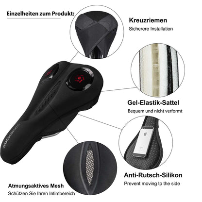 Bicycle Saddle Cover Gel Saddle Cover Black ROCKBROS