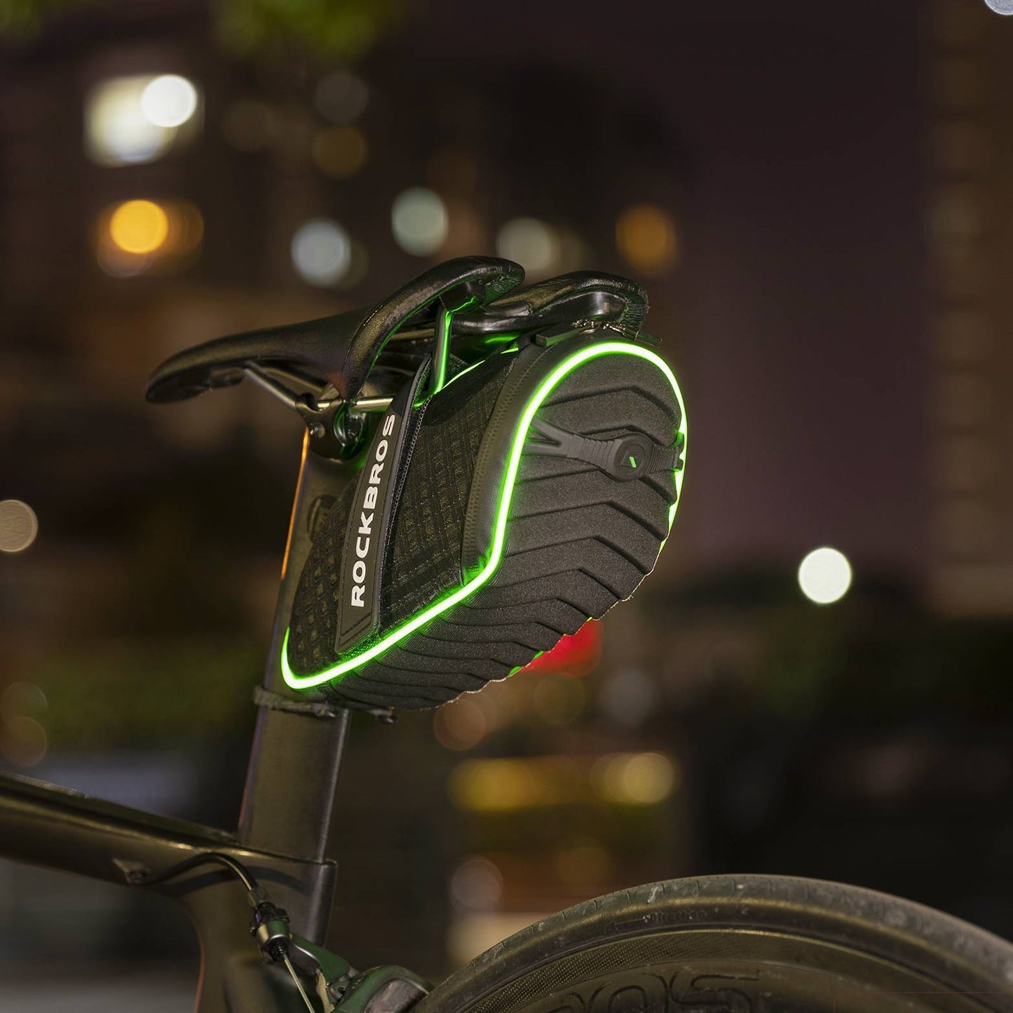 Bicycle saddlebags tool bag with reflective strips 1L ROCKBROS