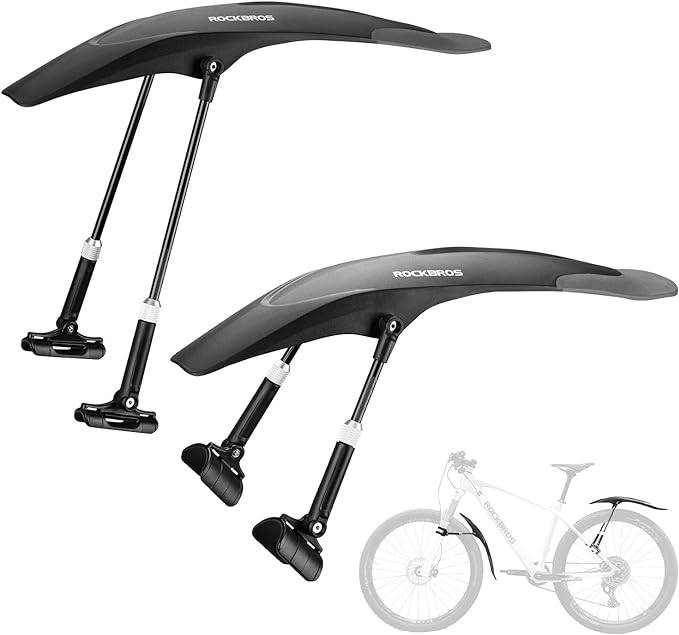 Bicycle Mudguard Set Front/Rear Flexible Bicycle Mudguard Adjustable ROCKBROS