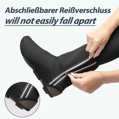 Winter cycling overshoes, warm overshoes for cycling, black, ROCKBROS