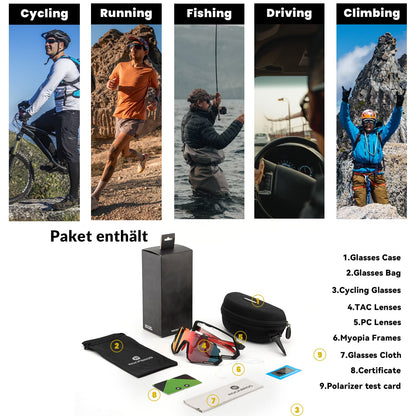 Cycling glasses 2-in-1 sports glasses polarized & photochromic ROCKBROS
