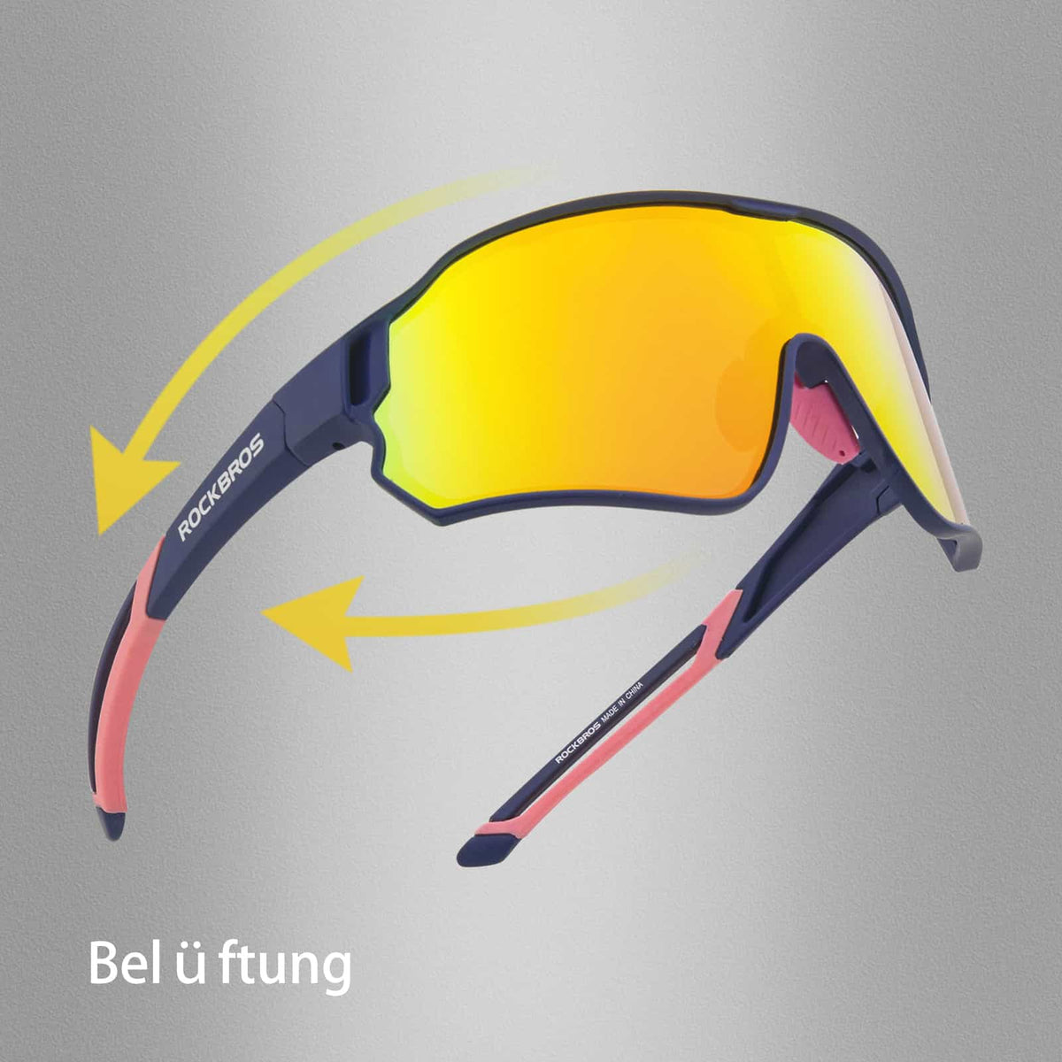 ROCKBROS 10134 Fahrradbrille Polarisiert Sonnenbrille mit UV400-Schutz