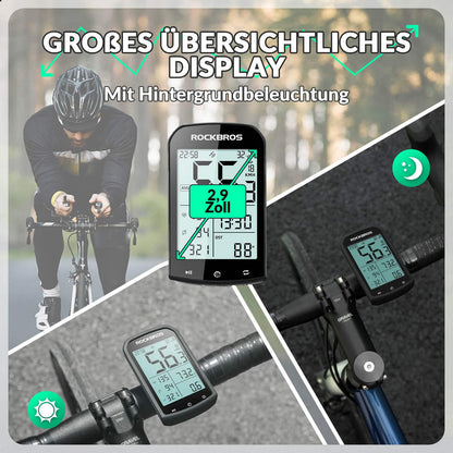 Wireless GPS Waterproof Bike Computer with Speedometer and Odometer ROCKBROS