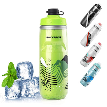 620 ml cycling bottle, sports bottle with 5-hour cooling function, ROCKBROS