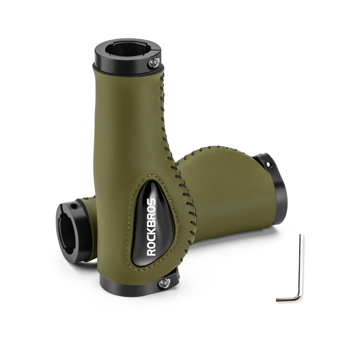 Bicycle leather grips for handlebars with a 22.2 mm diameter, ROCKBROS