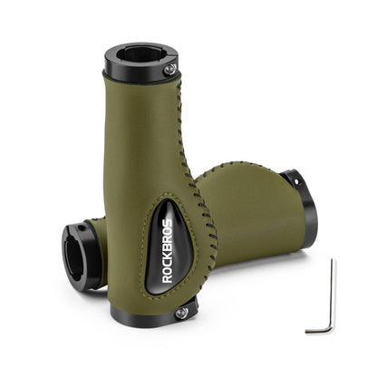 Bicycle leather grips for handlebars with a 22.2 mm diameter, ROCKBROS