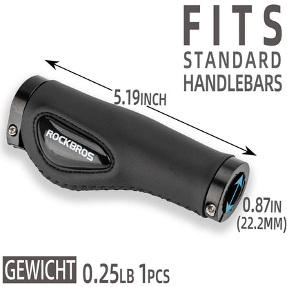 Bicycle leather grips for handlebars with a 22.2 mm diameter, ROCKBROS