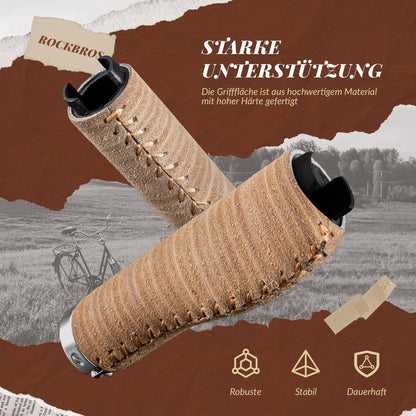 Retro MTB handlebar grips, ergonomic design, ROCKBROS