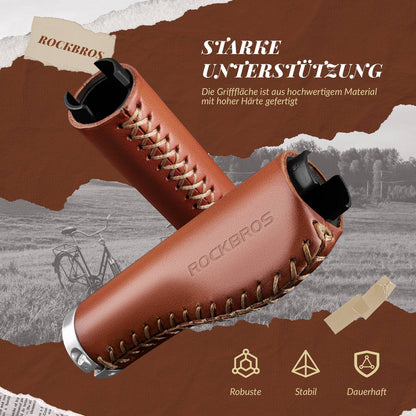 Retro MTB handlebar grips, ergonomic design, ROCKBROS