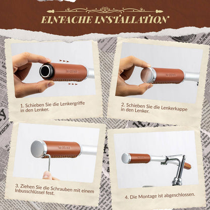 Retro MTB handlebar grips, ergonomic design, ROCKBROS