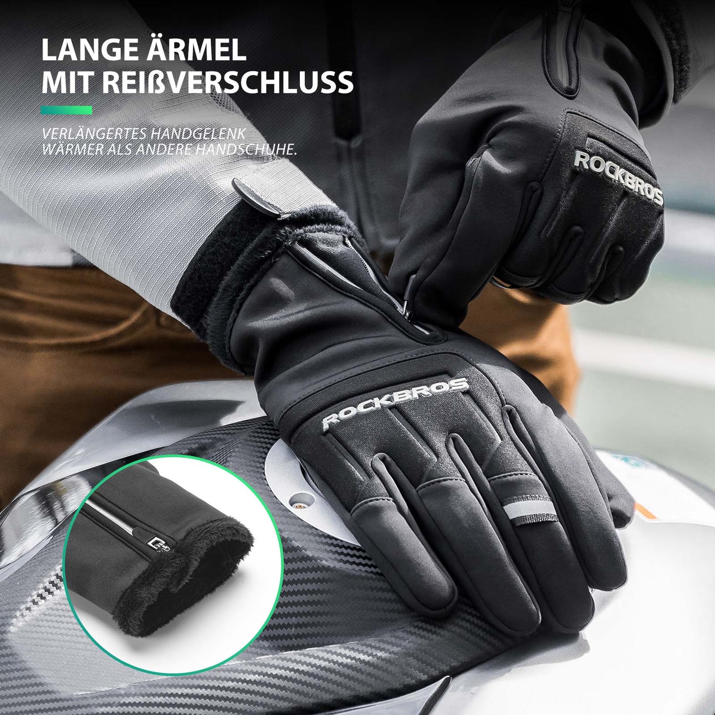 Cycling gloves touchscreen warm winter gloves S-XL ROCKBROS