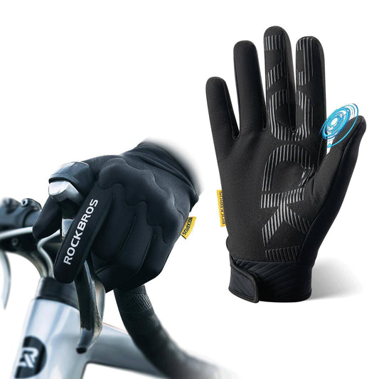 Cycling gloves Warm windproof full-finger sports gloves ROCKBROS
