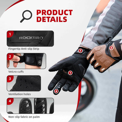 Men's cycling gloves, winter/autumn, MTB, shock-absorbing gloves, ROCKBROS