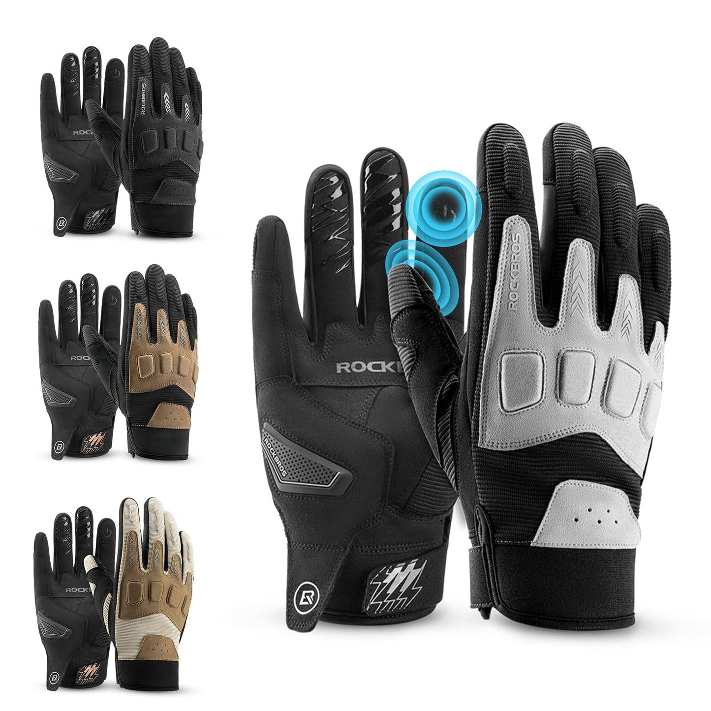 Men's cycling gloves, winter/autumn, MTB, shock-absorbing gloves, ROCKBROS