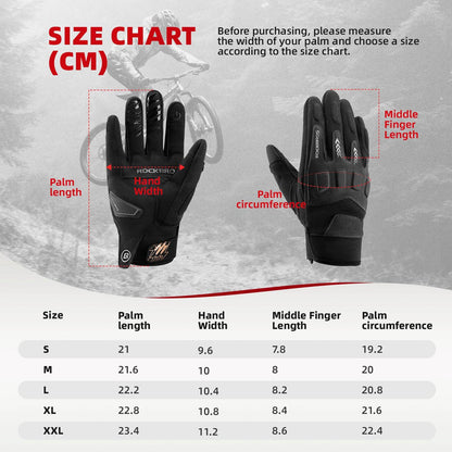 Men's cycling gloves, winter/autumn, MTB, shock-absorbing gloves, ROCKBROS