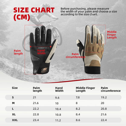 Men's cycling gloves, winter/autumn, MTB, shock-absorbing gloves, ROCKBROS