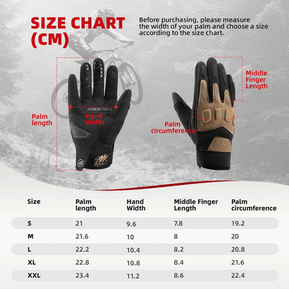 Men's cycling gloves, winter/autumn, MTB, shock-absorbing gloves, ROCKBROS