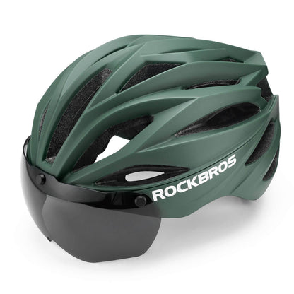 ROCKBROS Fahrradhelm Magnetischer Abnehmbarer MTB Helm mit Visier