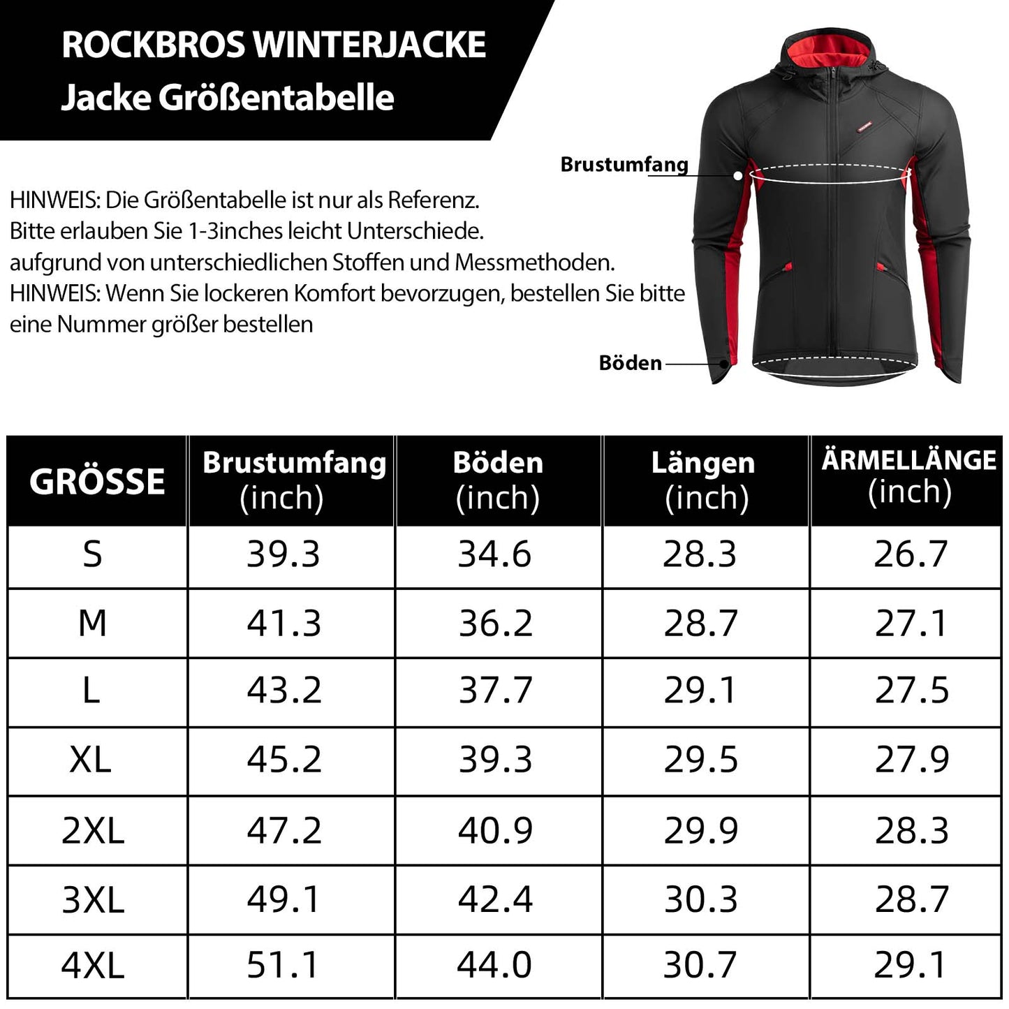 Men's Winter Windproof Softshell Cycling Jacket, Black, ROCKBROS