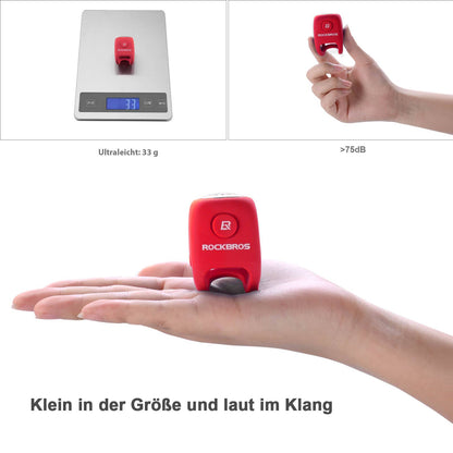 Electronic bicycle bell, IPX4 waterproof, ROCKBROS