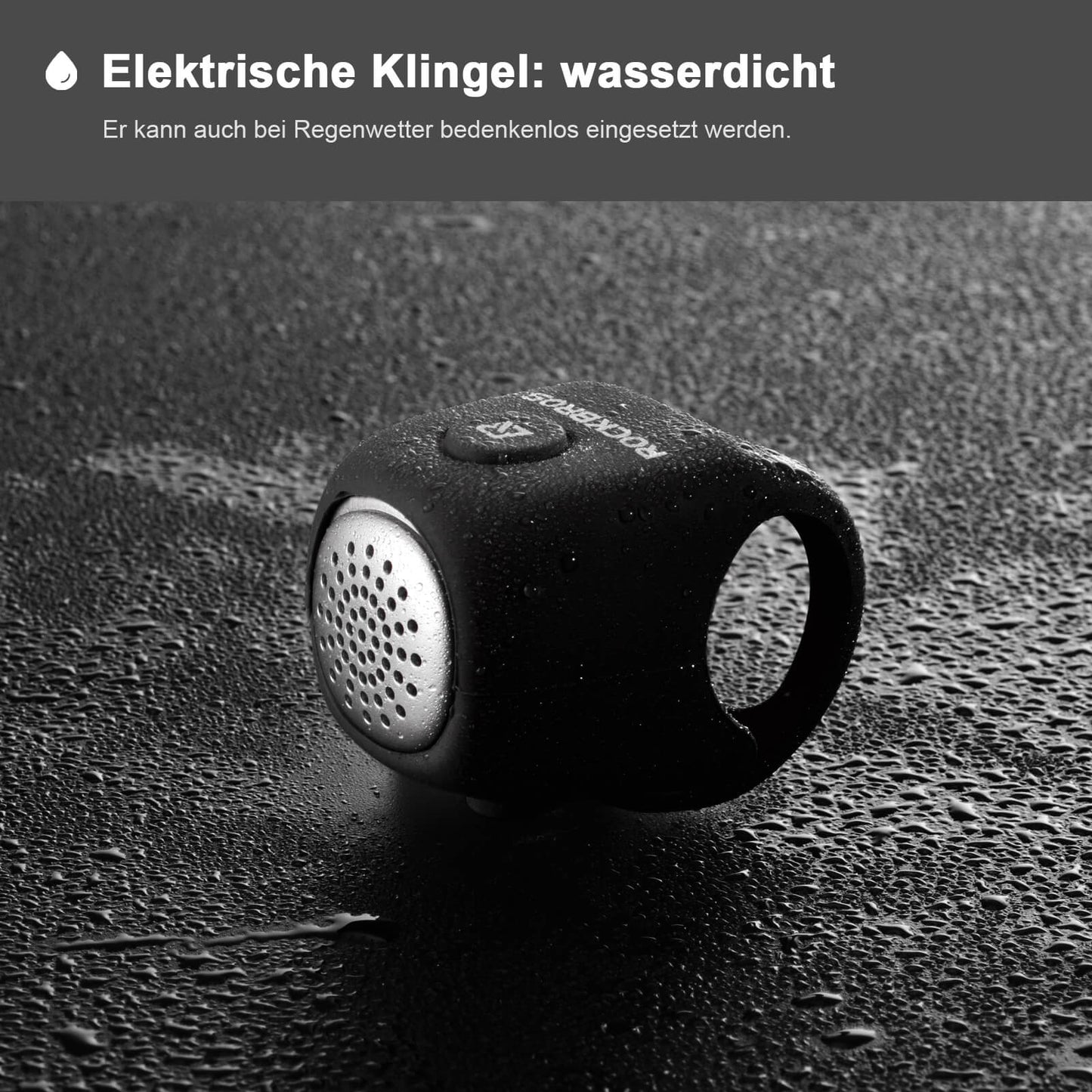 Electronic bicycle bell, IPX4 waterproof, ROCKBROS