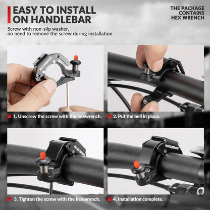 Bicycle bell, 100dB loud, innovative mini bicycle bell, ROCKBROS