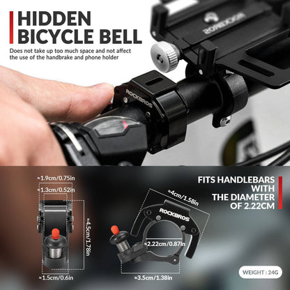 Bicycle bell, 100dB loud, innovative mini bicycle bell, ROCKBROS
