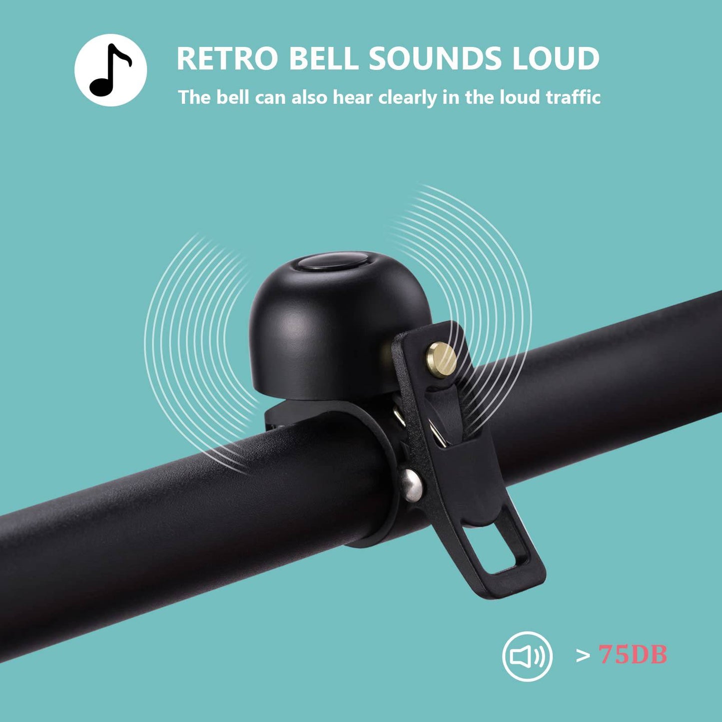 Retro bicycle bell, MTB bell, stainless steel, loud, classic, ROCKBROS