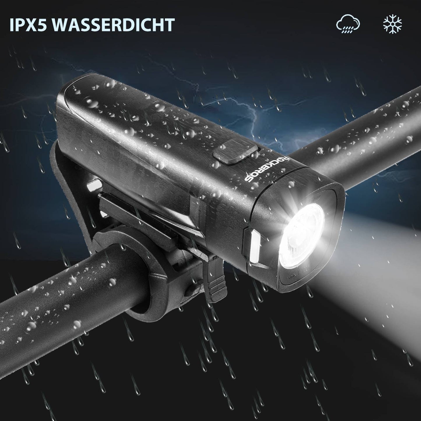 Bicycle light set, bicycle lamp including rear and front light, ROCKBROS