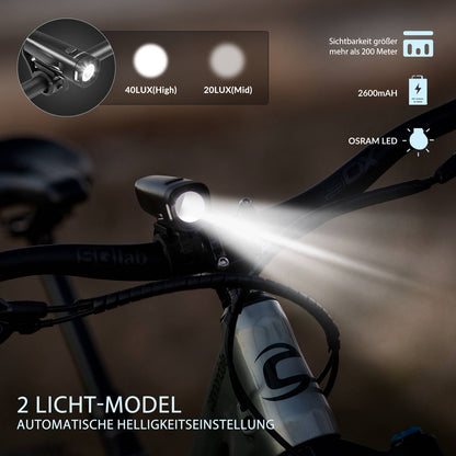 Bicycle light set, bicycle lamp including rear and front light, ROCKBROS