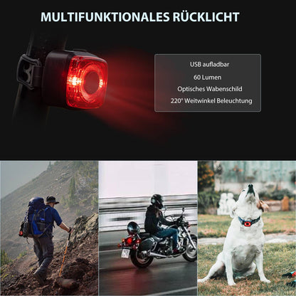 Bicycle light set, bicycle lamp including rear and front light, ROCKBROS