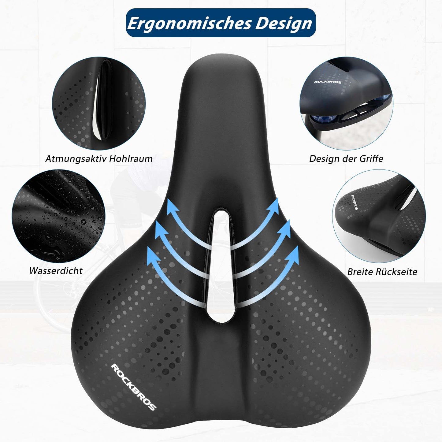 Bicycle saddle made of breathable hollow memory foam ROCKBROS