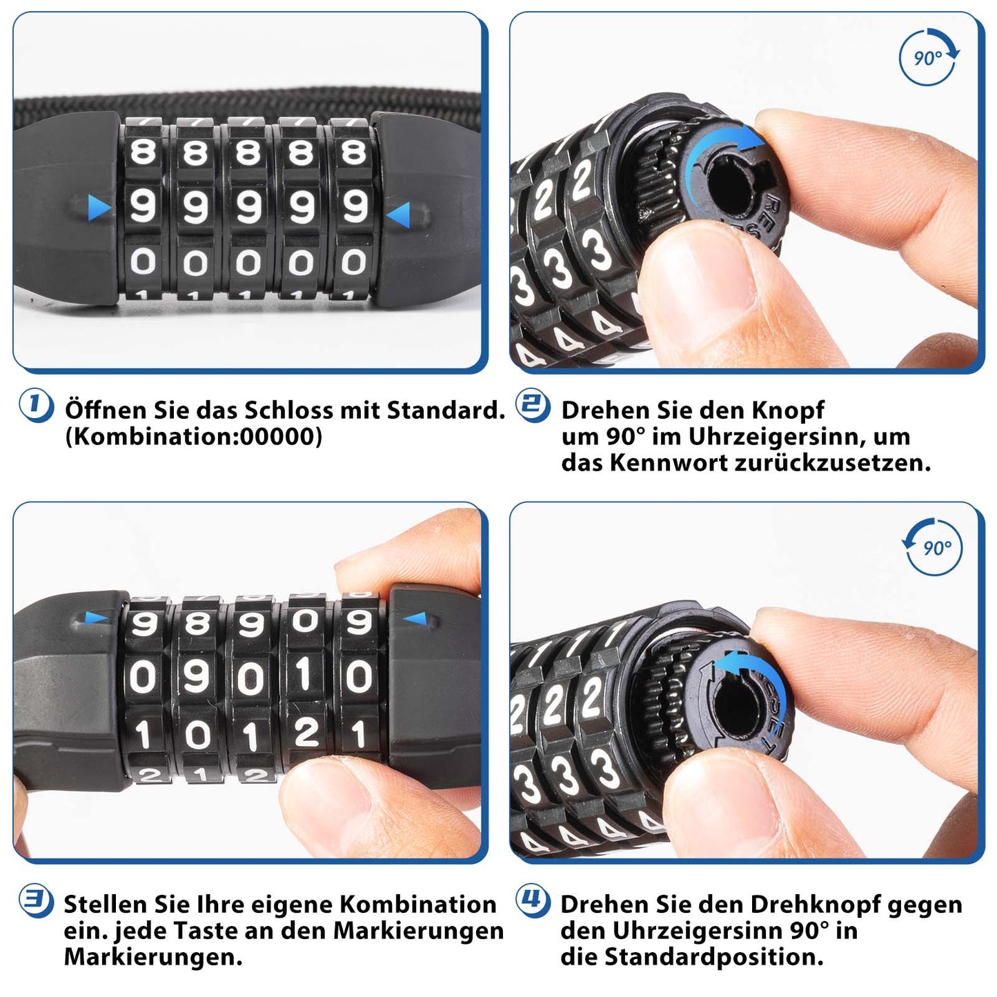 5-digit combination bicycle lock ROCKBROS