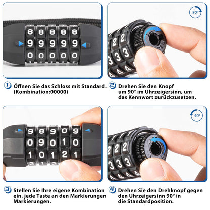 5-digit combination bicycle lock ROCKBROS