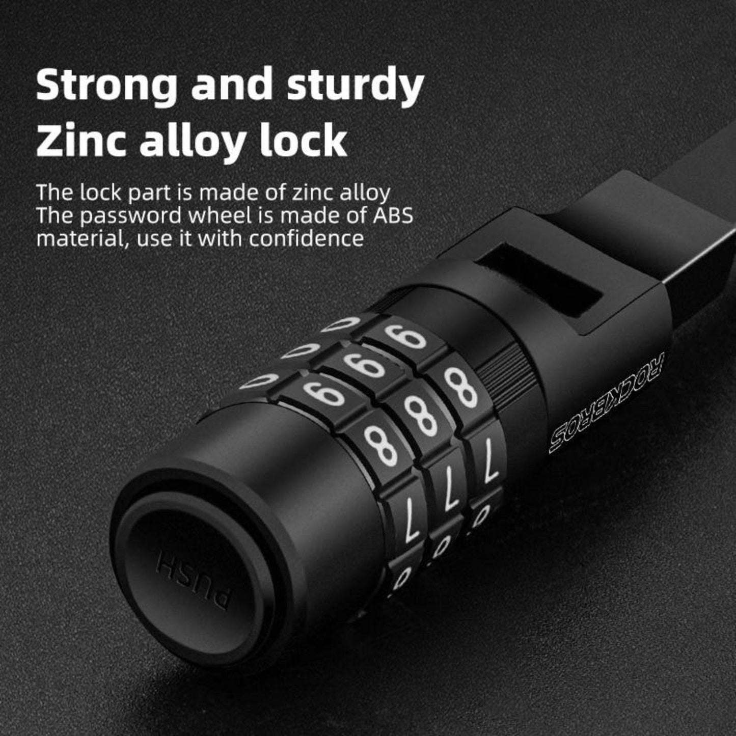 Multifunctional bicycle lock with combination code, helmet lock ROCKBROS
