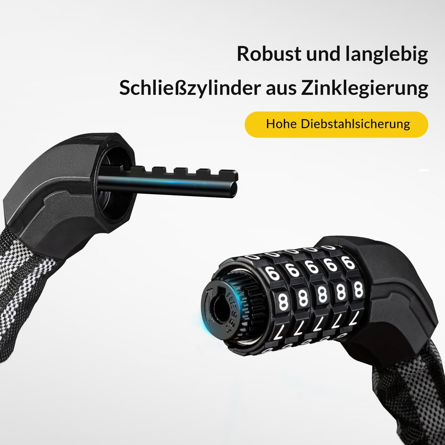 Bicycle lock combination lock 19mm thick ROCKBROS