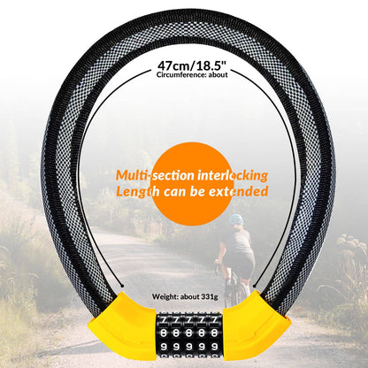 Bicycle lock combination lock 19mm thick ROCKBROS