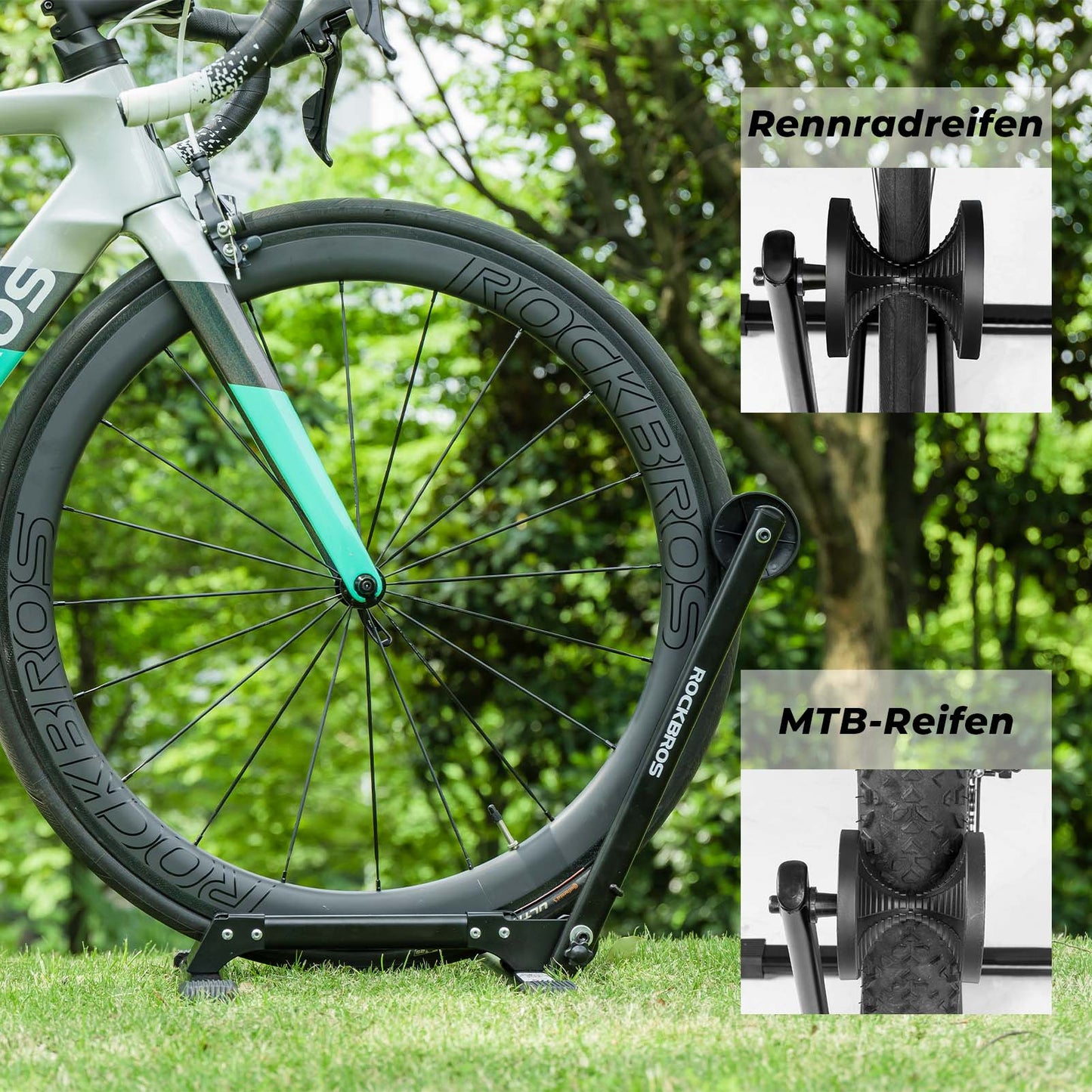 Foldable aluminum bicycle stand, single-sided bicycle stand, ROCKBROS